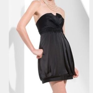 BCBG black strapless mini bubble dress